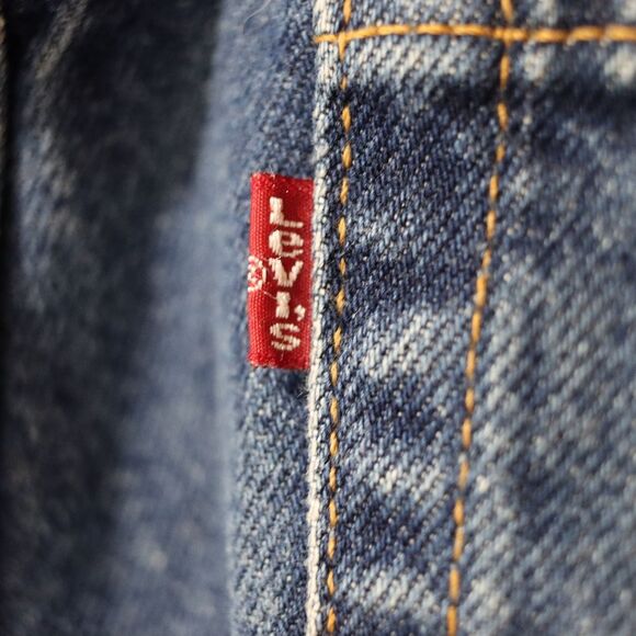 Levi’s 505 Vintage 90s Lower Rise Straight Leg Denim Jeans Made in USA Sz 14 - Picture 9 of 11